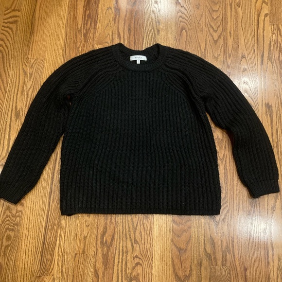 🌼 SALE!! Milly | 100% Wool Chunky Crew Neck Ribbed Sweater EUC Milly P (0-2) - Picture 2 of 4